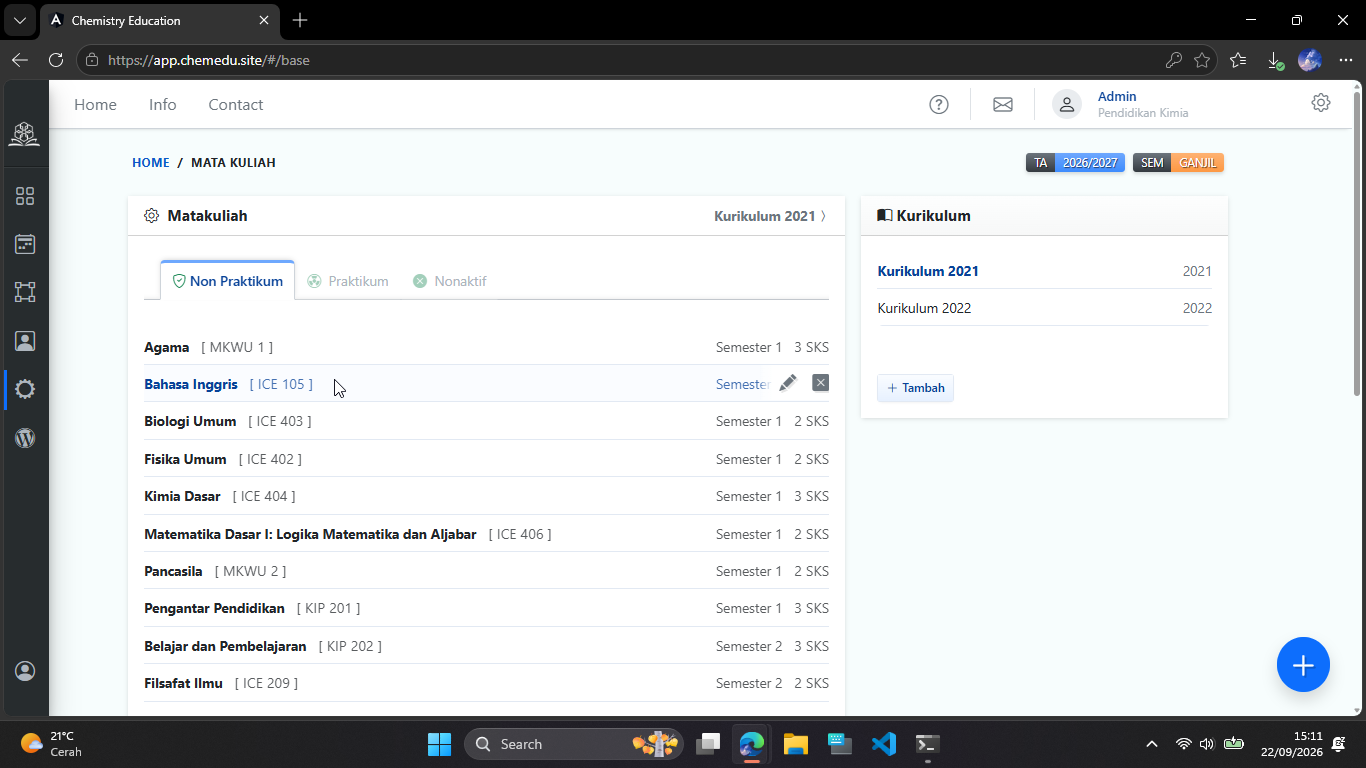 ChemBS app screenshot