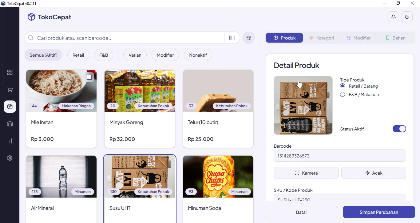 TokoCepat POS app screenshot